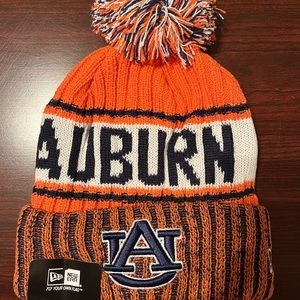 Auburn Tigers Winter Knit Beanie Cuffed POM Adult Unisex New